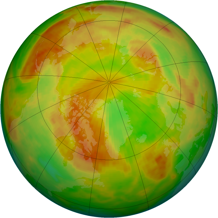 Arctic ozone map for 25 May 1987